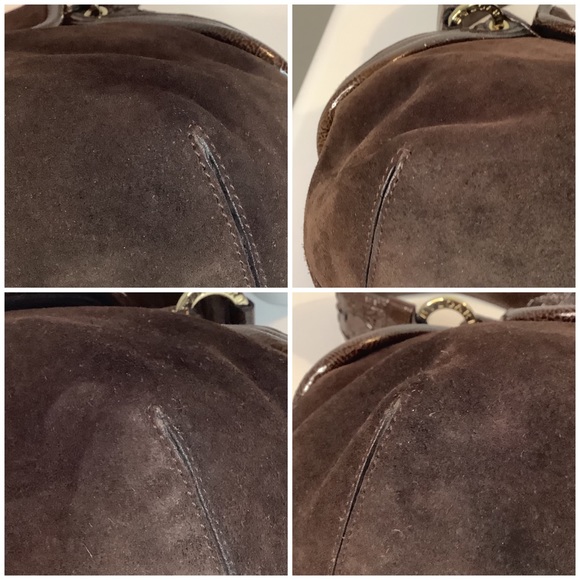 🛍STUNNING ! 🌟BULGARI Brown Suede Large Hobo Bag🛍 - Picture 10 of 10